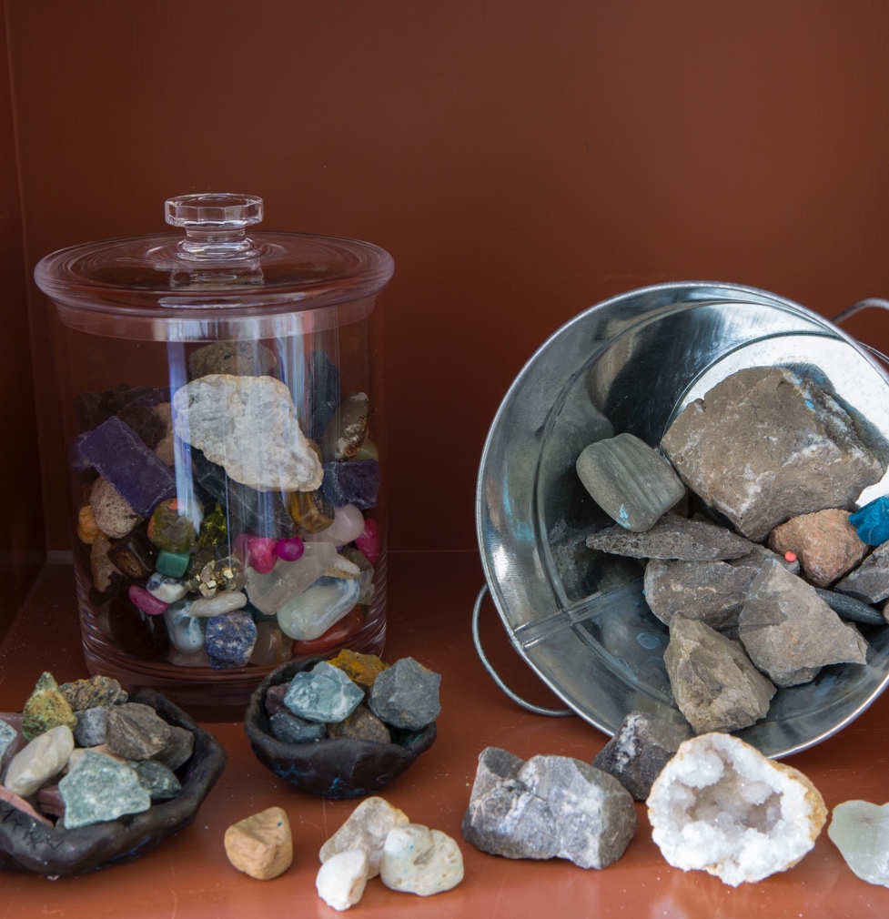 A collection of rocks and crystals provided by Mother Nature