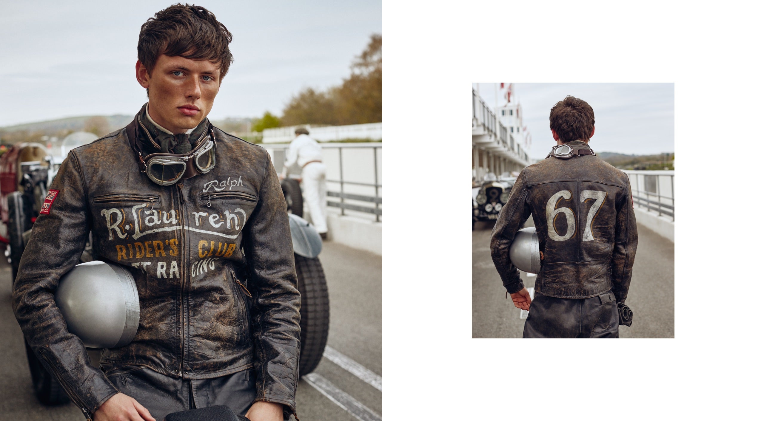 <strong>PHOTOGRAPHI&Eacute;E SUR PLACE</strong><br/><span>La collection Polo Originals de cette saison, inspir&eacute;e de l'&acirc;ge d'or des courses automobiles de Grand Prix, a &eacute;t&eacute; photographi&eacute;e sur le Goodwood Motor Circuit, situ&eacute; dans le West Sussex, dans le domaine de Goodwood de pr&egrave;s de 5 000 hectares.  Le circuit est c&eacute;l&egrave;bre pour avoir accueilli plusieurs &eacute;v&eacute;nements prestigieux de sport automobile, dont le c&eacute;l&egrave;bre Festival of Speed and Revival</span> <br/><rlmag_link href="https://www.ralphlauren.be/fr/search?cgid=brands-prl-tough-and-refined-cg"><button class="shop-collection">Shop the Story</button></rlmag_link>