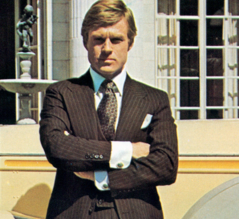 Robert Redford, habillé par Ralph Lauren, dans le rôle du personnage principal de <em>Gatsby le Magnifique</em>