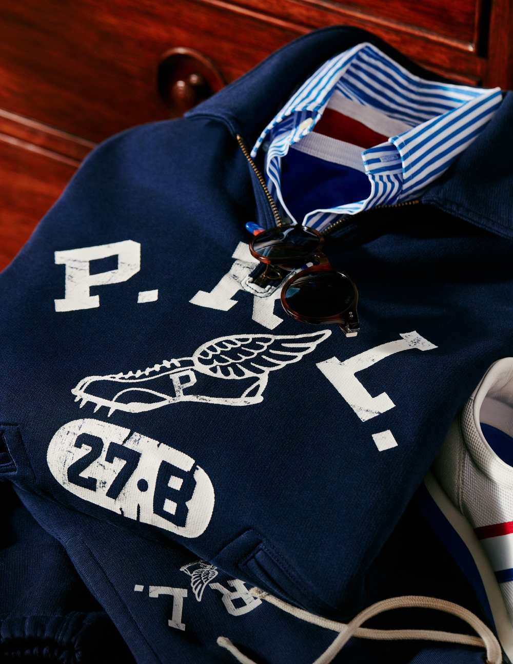 Vintage fit fleece sweatshirt met logo