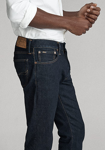 Details shot of pockets on Polo slim jeans