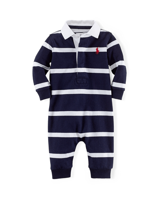 Combinaison rayée en jersey de coton