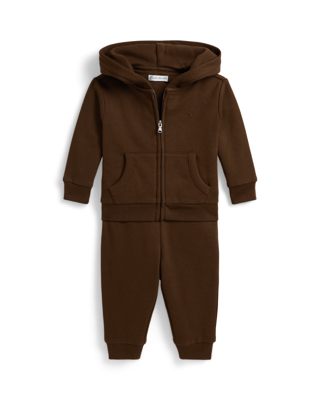 Sweat capuche zippé et pantalon molleton