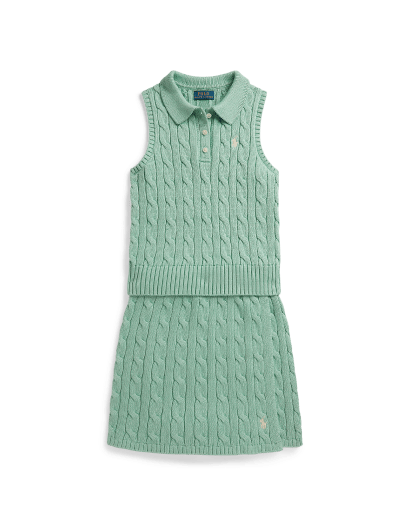 Pull Polo coton jupe effet portefeuille