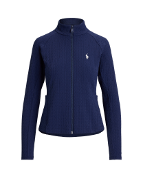 Veste zippée en jacquard stretch torsadé