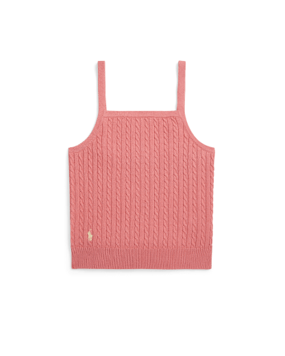 Débardeur en coton à mini-torsades