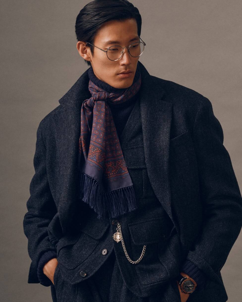 Blazer Tailored Fit Polo en tweed