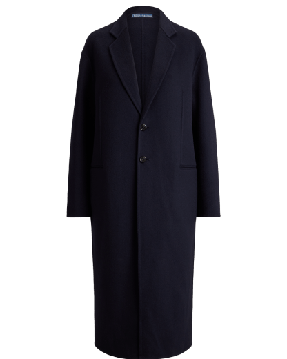 Manteau long en laine double face