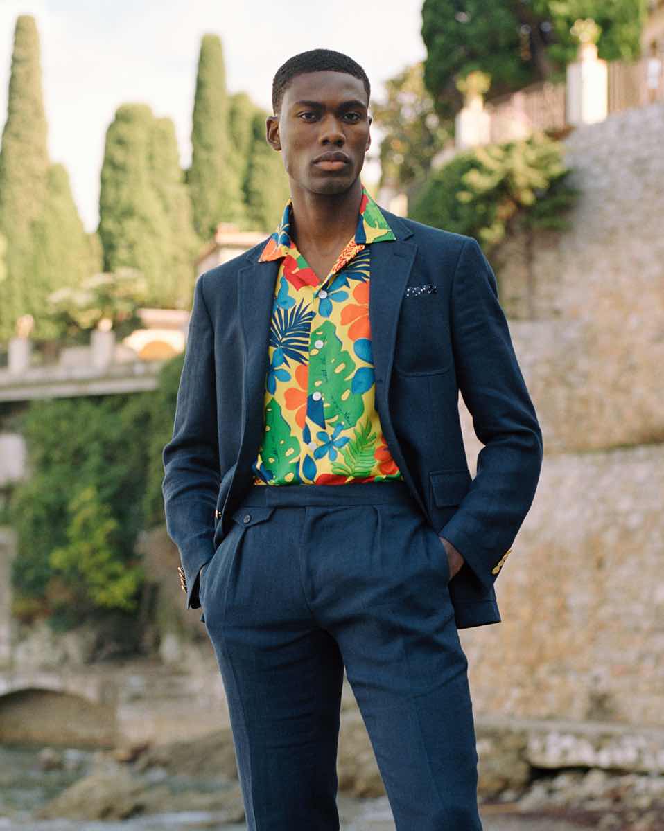 Polo Soft chino colbert met stretch
