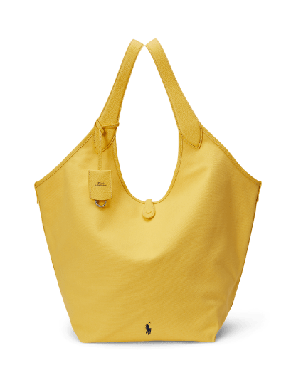 Grote canvas-leren Polo Play draagtas