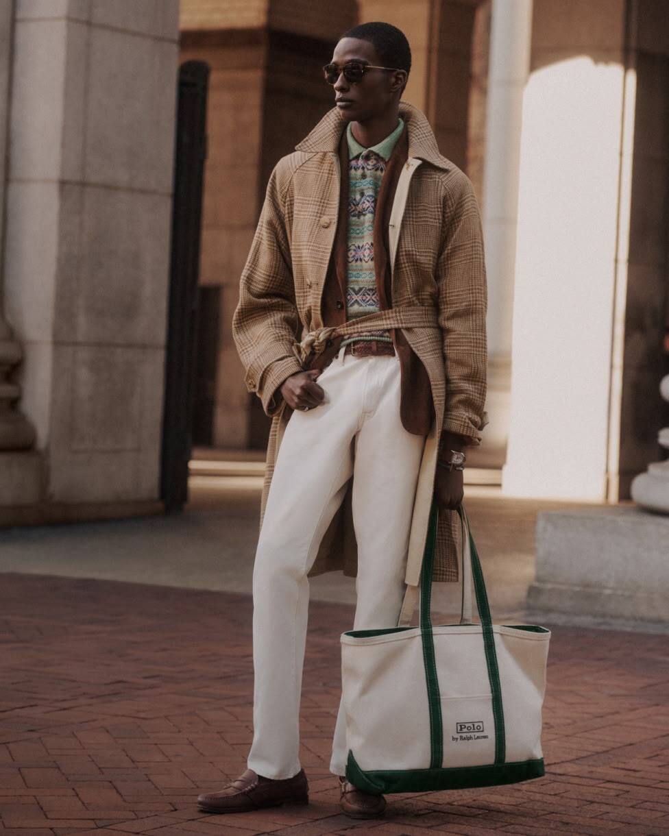Linnen-katoenen trui met polokraag