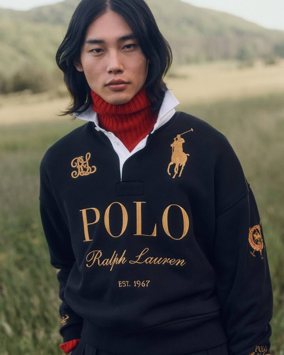 Relaxed fit rugby sweatshirt Big Pony