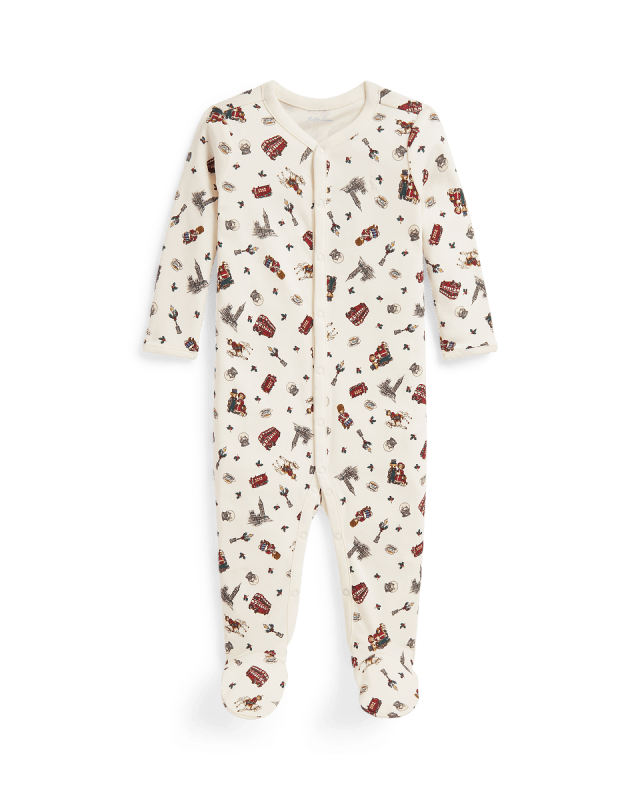Katoenen interlock overall met Polo Bear
